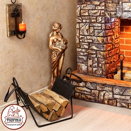 Кованый декор для дома Дровница с чехлом 500-39