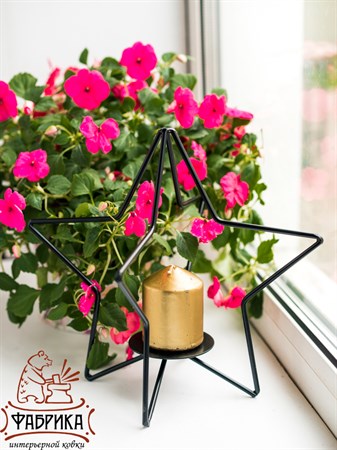 Подсвечник на одну свечу в стиле "Лофт"