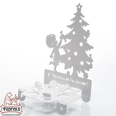 Подсвечник металлический Елочка 730-006 - фото 31355