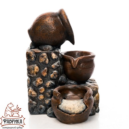 Декоративный фонтан для дачи кувшины U09202 стеклопластик h 50 см - фото 31370