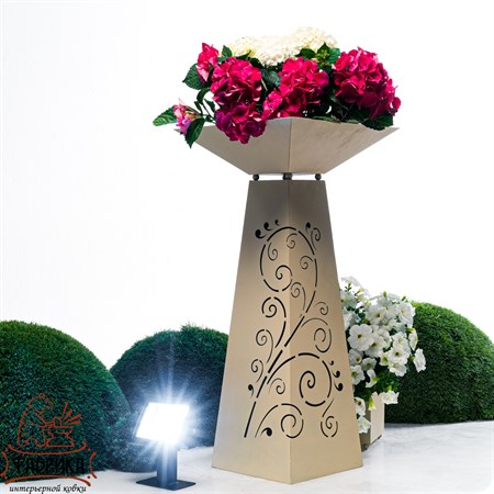 Вазон уличный для цветов из метала 690-005 - фото 31844