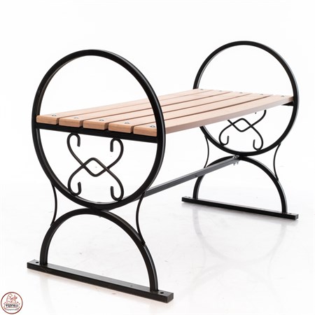 Кованая лавка с деревом 892-02R - фото 35529