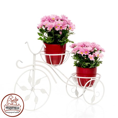 Подставка велосипед на 2 цветка 14-802