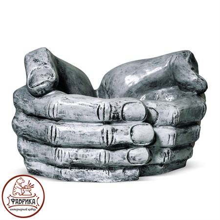 Садовый декор из полистоуна Кашпо Ладони большие U07949