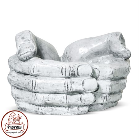 Садовый декор из полистоуна кашпо Ладони малые U07946