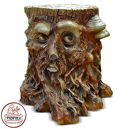 Садовый декор из полистоуна Пень с Глазами ламинат F02021