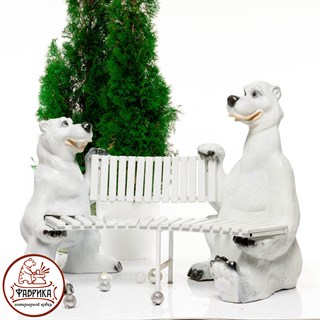 Скамейка с медведями