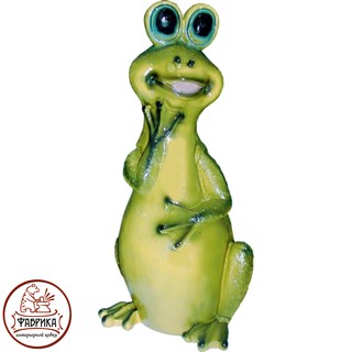 Садовая фигура из полистоуна Лягушка Сидит F01211
