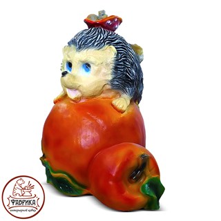 Садовый декор из полистоуна Поливалка Ёж на Яблоках U07558