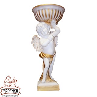 Интерьерная скульптура ангел с вазой