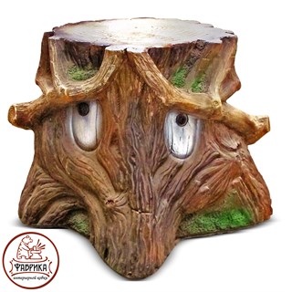 Садовый декор из полистоуна Пень №2 ламинат F07183